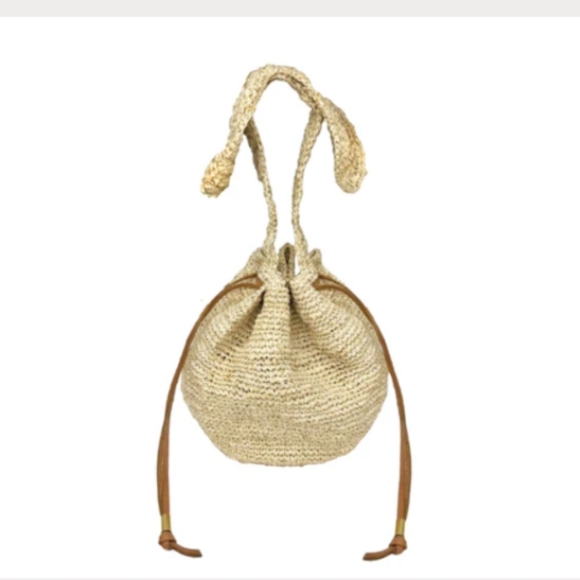 aranaz Handbags - Aranaz sansy raffia bucket bag